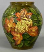 MOORCROFT 'FLAME OF THE FOREST' VASE, impressed marks, monogrammed WM, 21cms (h) Provenance: private