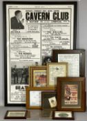 VINTAGE LIVERPOOL RELATED & OTHER EPHEMERA to include framed music concert posters, old vehicle