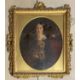 EARLY 20TH CENTURY oval oleograph - portrait of a lady with terrier, 71 x 58cms Provenance: deceased - Image 2 of 4