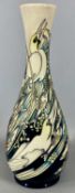 MOORCROFT 'FISHING IN WHITE' BOTTLE VASE, dated 26.5.17, impressed and script marks, 42cms (h)