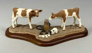 BORDER FINE ARTS GROUP The James Herriott Collection, Lapping It Up (Brown & White) A20253, boxed