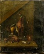 VICTORIAN BRITISH SCHOOL oil on canvas - still life with dead game, unsigned, 30.5 x 25.5cms