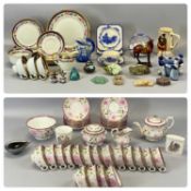 SELECTION OF CERAMICS including a Sunderland lustre tea service, approx 38 pieces, a Polish floral