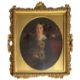 EARLY 20TH CENTURY oval oleograph - portrait of a lady with terrier, 71 x 58cms Provenance: deceased - Image 1 of 4
