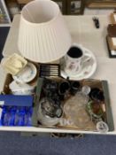 VARIOUS CHINA & GLASS including Burleigh-ware, Royal Doulton boxed tumblers, Jackfield and other