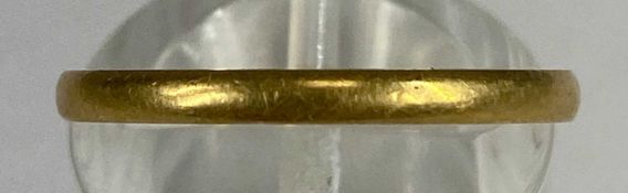 22CT GOLD WEDDING BAND, 2.5gms Provenance: private collection Conwy