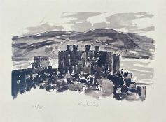 SIR KYFFIN WILLIAMS RA (Welsh 1918 - 2006) limited edition print - Conwy Castle, 49 x 66cms