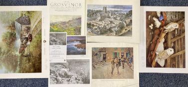 WALES RELATED UNFRAMED COLOUR PRINTS & POSTERS including DONALD MCINTYRE - coastal scene, signed