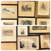 VARIOUS ARTISTS prints, paintings and engravings, various sizes (22) Provenance: deceased estate