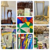 VARIOUS ITEMS including umbrellas, stool, jardiniere stand, standard lamp, etc Provenance: private