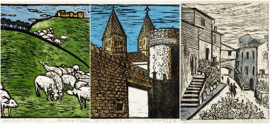 CHEN CHI-MAO 陳其茂 (Taiwan, 1923-2005) three limited edition linocuts - all titled 'Journal of a