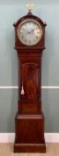 18TH C. MAHOGANY 8-DAY LONGCASE CLOCK, Thomas Foden, Congleton, central Ho-ho brass finial with