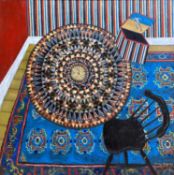 ‡ PHILIP MUIRDEN (1932-2023) on on canvas - entitled verso, 'Freedom Box', signed, 120 x 120cms