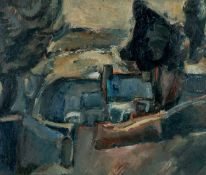 ‡ WILL ROBERTS (Welsh 1907-2000) oil on board - farmstead, 36 x 43cms Provenance: private collection