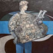 PHILIP MUIRDEN (1932-2023) on on canvas - entitled verso, 'Archaeologist Confusion', signed, 120 x