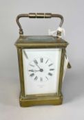 EARLY 20TH C. FRENCH GILT BRASS CARRIAGE CLOCK, E. Maurice & Co. for T. R. Russell (Paris), no. 3**