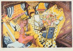 ‡ ANTHONY GREEN RA (1939-2023) limited edition (18/75) lithograph - entitled, 'Kiss at the Ritz',