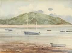 ‡ JEREMY YATES (b.1947) watercolour - entitled verso, 'Porthmadoc', signed, 27 x 37cms Provenance: