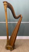 EARLY 19TH C. SEBASTIAN ERARD GRECIAN HARP, patent no.4844, base with 7-pedals, parcel gilt