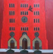 ‡ PHILIP MUIRDEN (1932-2023) on on canvas - entitled verso, 'Cathedral of Blood', signed, 120 x