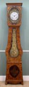 19TH FRENCH COUNTRY COMTOISE LONGCASE CLOCK, L. Roussier (à Cerizay), 8in. enamel Roman dial,