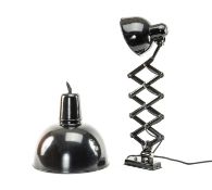 TWO ITEMS OF CONTEMPORARY LIGHTING including, Fritz Hansen Kaiser Idell 6718 scissor wall lamp,