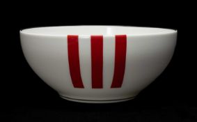 PUIFORCAT 'INITIALES' COLLECTION 'PARALLELES' SALAD BOWL Art Deco inspired design by Jean Puiforcat,