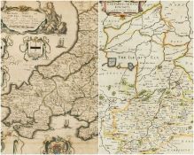 TWO ANTIQUE MAPS comprising 'A Generall Mapp of South Wales' by Richard Blome, and a map of '