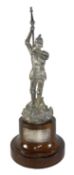 SILVER JUBILEE COMMEMORATIVE STATUETTE OF ST. GEORGE, Garrard, London 1977, limited edition (14/