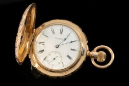 RARE LATE 19TH CENTURY AMERICAN FULL HUNTER POCKET WATCH by E. Howard & Co of Boston, stepped