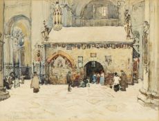 COLONEL ROBERT CHARLES GOFF (1837-1922) watercolour - La Porziuncula, S. Maria degli Angeli, Assisi,