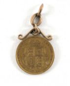 VICTORIAN GOLD HALF SOVEREIGN, 1887, Jubilee head, with scroll mount, 4.9gms Provenance: private