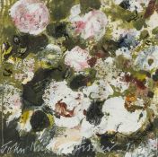 ‡ JOHN KNAPP-FISHER (1931-2015) oil on card - entitled verso, 'Rambling Rose', signed and dated