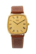 GENTS 14CT GOLD SEIKO DRESS WATCH, ref.7800-5889, ser. 96***9, with cushion shaped case and Roman