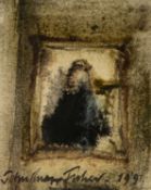 ‡ JOHN KNAPP-FISHER (1931-2015) watercolour - entitled verso, 'Picture Within a Picture', signed and