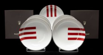 PUIFORCAT 'INITIALES' COLLECTION 'PARALLELES' SMALL BOWLS Art Deco inspired design by Jean