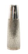 GERALD BENNEY SILVER SUGAR CASTER, London 1972, tapering form with polished and pierced top above