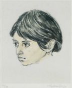 SIR KYFFIN WILLIAMS RA limited edition (26/150) print - head portrait of Tehuelche girl, Norma