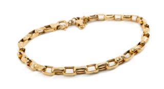 9CT GOLD BELCHER LINK BRACELET, 5.3g Provenance: private collection Llanharan Comment: links