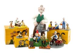 COLLECTION OF 'WALLACE & GROMIT™' COALPORT CHARACTERS including, Wallace Statue (size 1), 43cms (h),