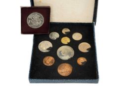 1951 FESTIVAL OF BRITAIN GEORGE VI PROOF COIN SET, original presentation box, together with one
