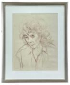 ‡ GORDON STUART (1924-2015) pencil on paper - 'Iris Gower', (nee Davies, Welsh novelist (1935-