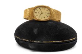 18CT GOLD LADIES' OMEGA DE VILLE BRACELET WATCH, c. 1970, ref.8283 / C92721, cal.620 17J manual wind