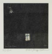 ‡ JOHN KNAPP-FISHER (Welsh, 1931-2015) limited edition (27/500) print - a window at night, fully