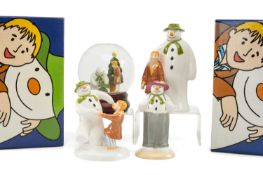 FOUR 'THE SNOWMAN™' COALPORT CHARACTERS including, 'Dressing Up', 'Dancing at the Party', 'Money