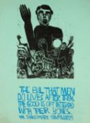 ‡ PAUL PETER PIECH (American-Welsh 1920-1996) limited edition (2/75) lithograph - quote from