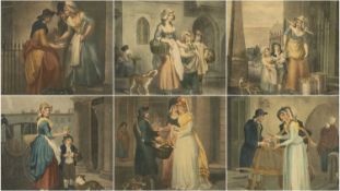 AFTER FRANCIS WHEATLEY (1747-1801) etching and stipple engraving with colour - The Cries of