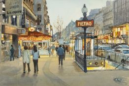 BERT WRIGHT FRSA (b.1930) watercolour - 'Montmatre', signed, 34 x 52cms Provenance: private