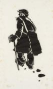 SIR KYFFIN WILLIAMS RA limited edition linocut (12/150) - 'Farmer with Crook' numbered and signed