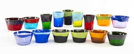 COLLECTION OF NASON MORETTI 'DANDY COLLECTION' CONTEMPORY GLASS TABLEWARE produced by Nason